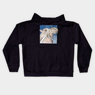 Camel Color Pencil illustration Kids Hoodie